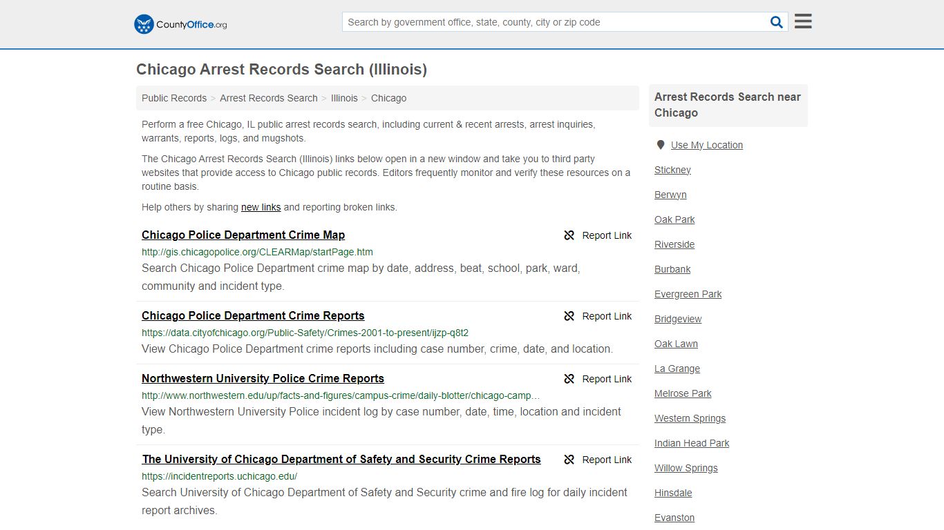 Arrest Records Search - Chicago, IL (Arrests & Mugshots) - County Office
